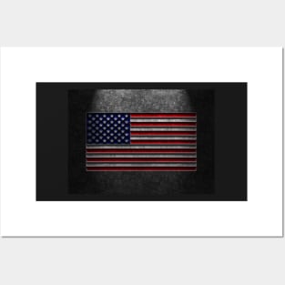 American Flag Stone Texture Posters and Art